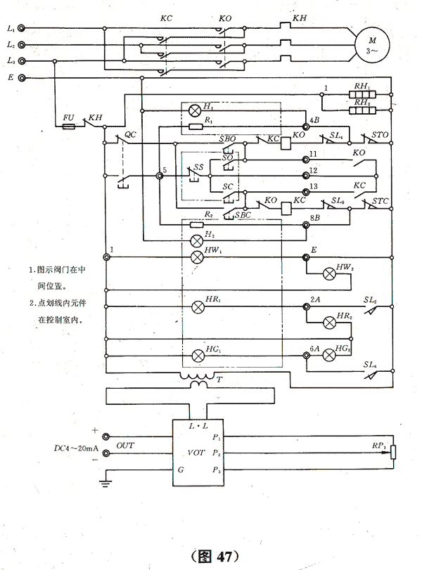 (Fig. 47) Integral scheme with DC 4–20 mA output